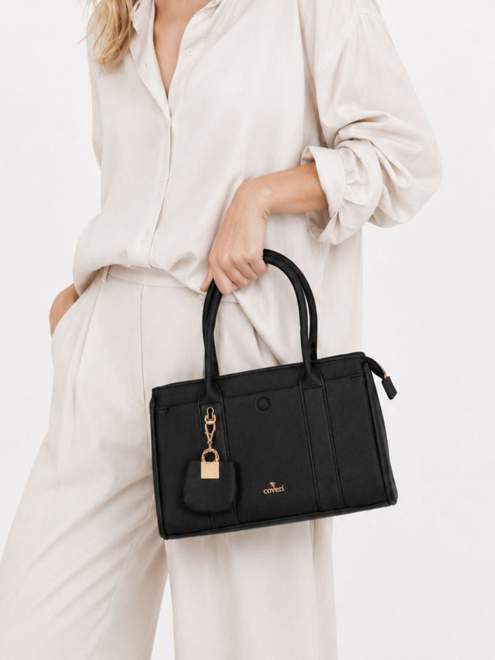 Handtasche Bowling Bag Hänkel und Trageriemen