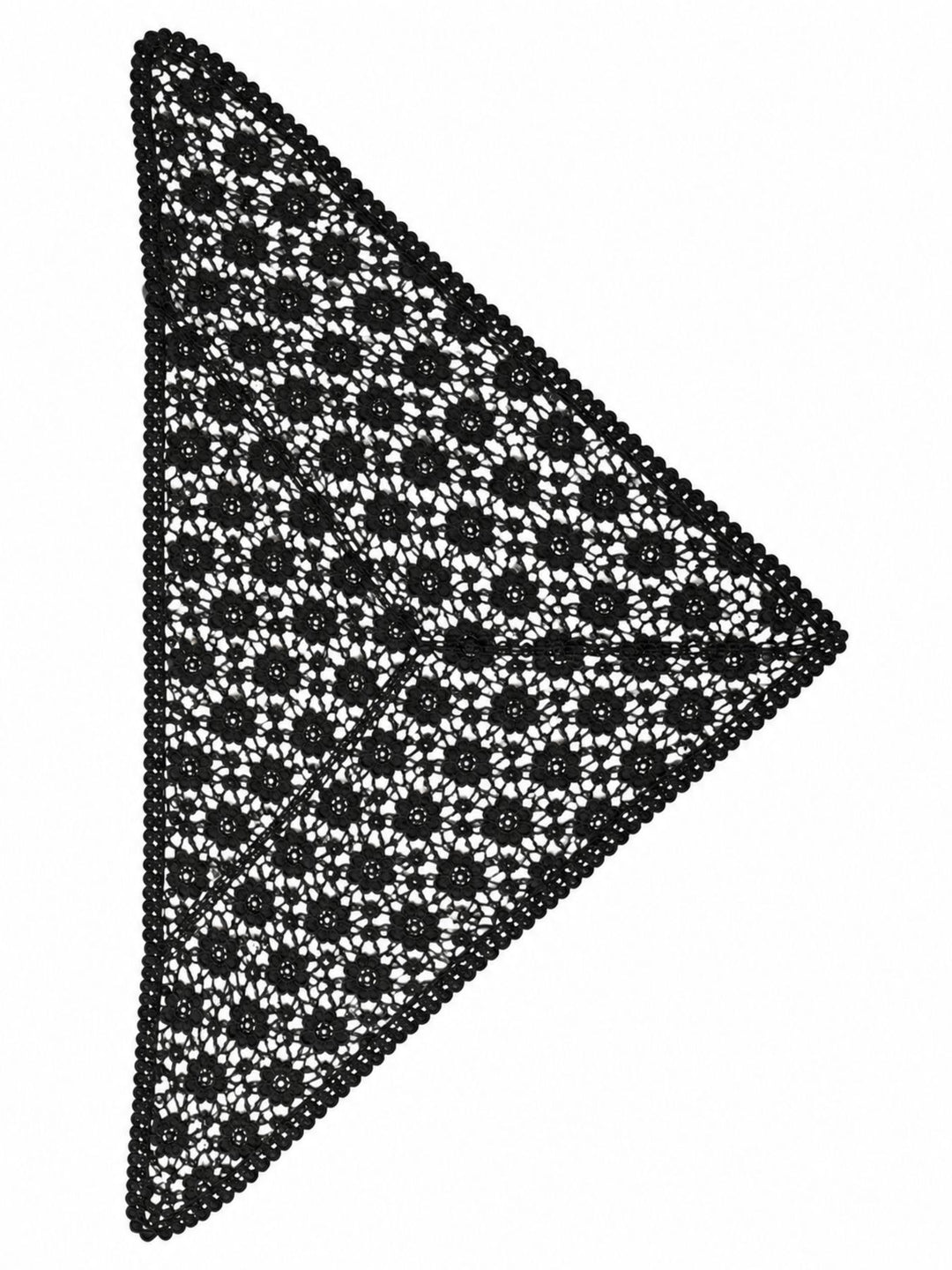 Romatischel Häkel-Dreieckstuch mit Blütenmuster