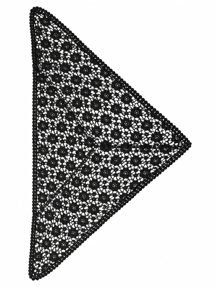 Romatischel Häkel-Dreieckstuch mit Blütenmuster