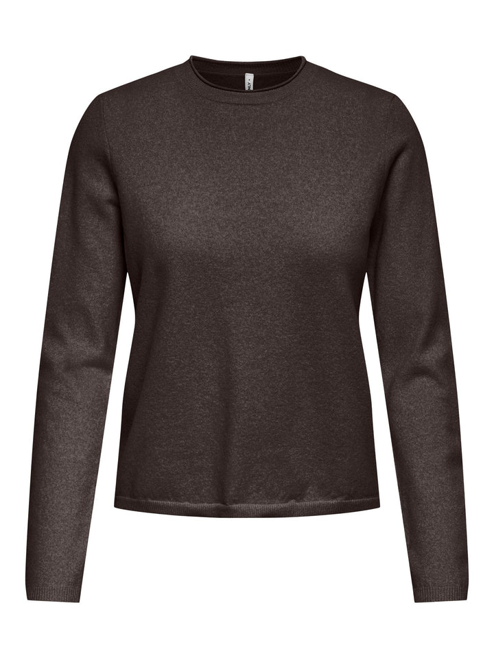 Strickpulli Damen ONLLOYAL LS ONECK KNT NOOS Chocolate Torte