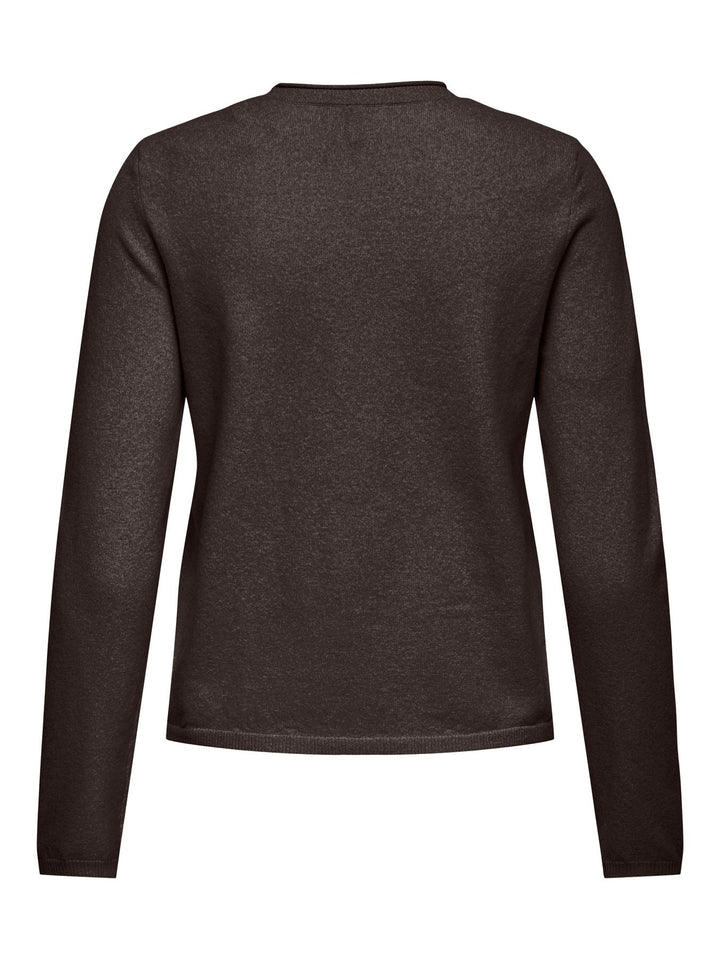 Strickpulli Damen ONLLOYAL LS ONECK KNT NOOS Chocolate Torte