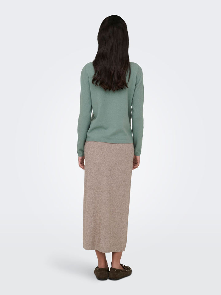 Strickpulli Damen ONLLOYAL LS ONECK KNT NOOS Chinois Green