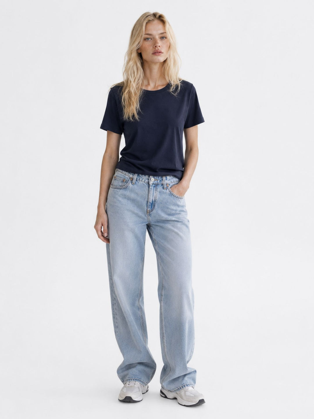 ONLBAMBOO S/S O-NECK TOP CC JRS Night Sky
