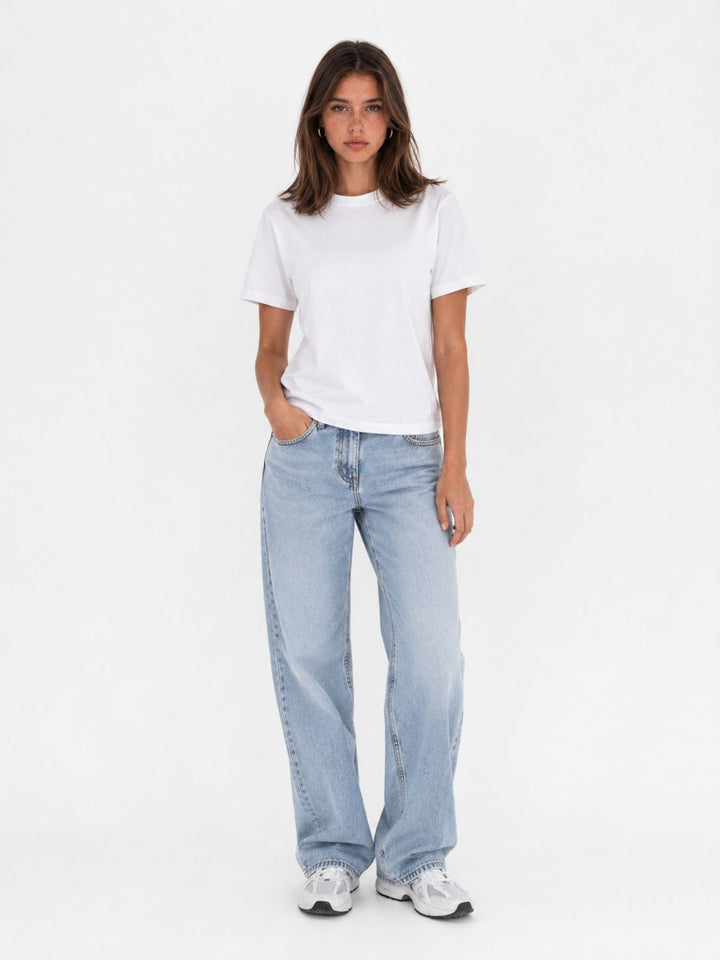 ONLBAMBOO S/S O-NECK TOP CC JRS Cloud Dancer