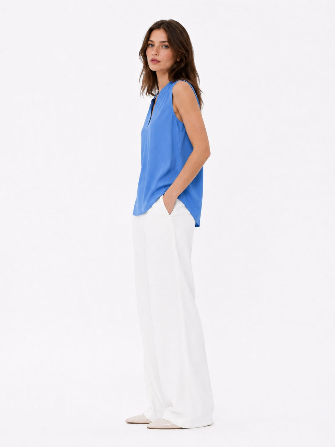 Damen, Bluse kurzarm
