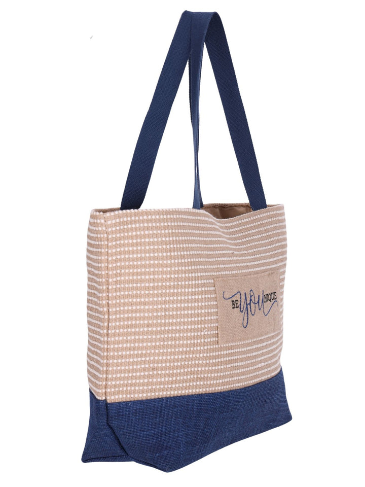 Shopper Bast Stoff Mix groß