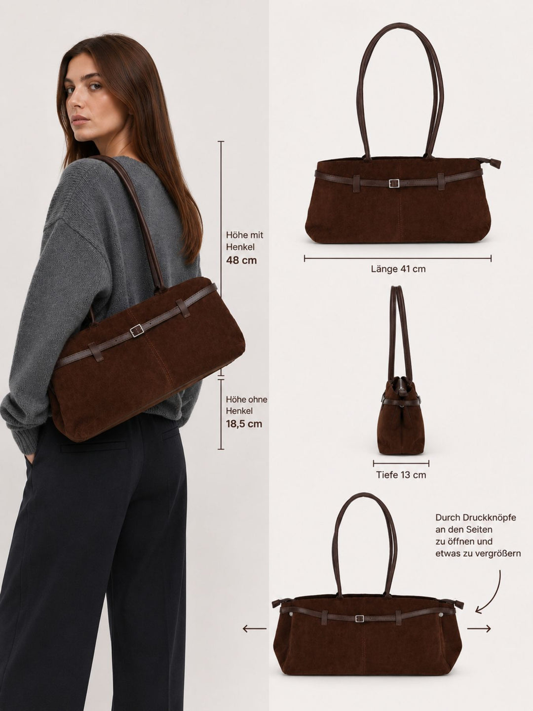 East-West Bag Veloure