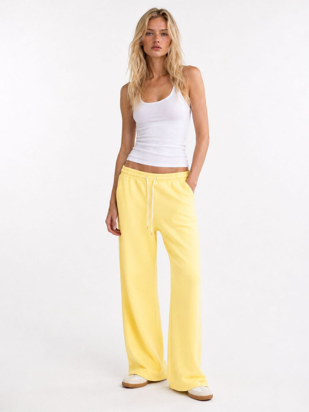 SET Damen T-Shirt Streifen Hose Uni