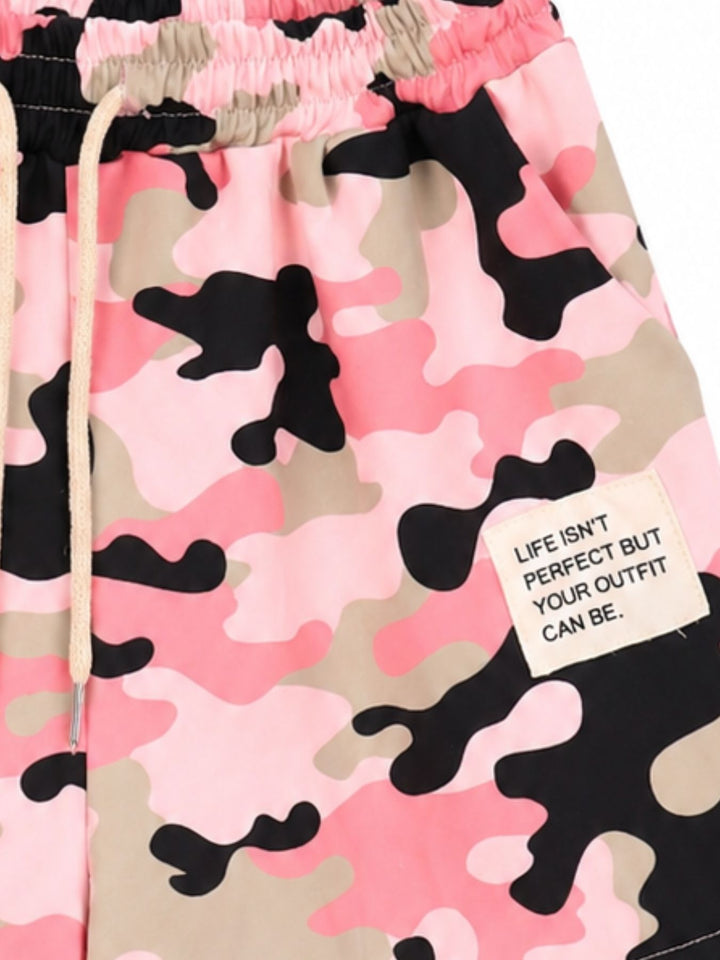 SET Damen T-Shirt und Short Camoflage