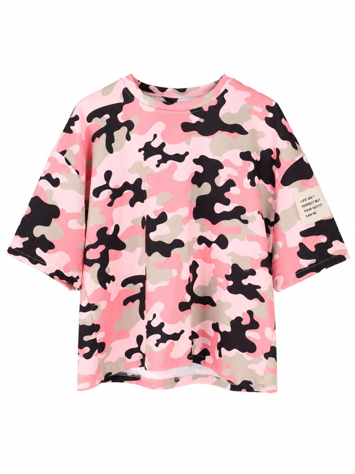 SET Damen T-Shirt und Short Camoflage