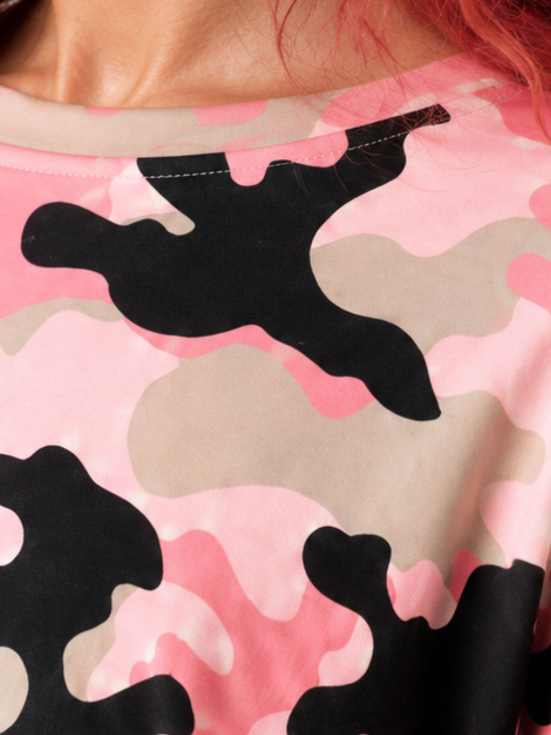 SET Damen T-Shirt und Short Camoflage