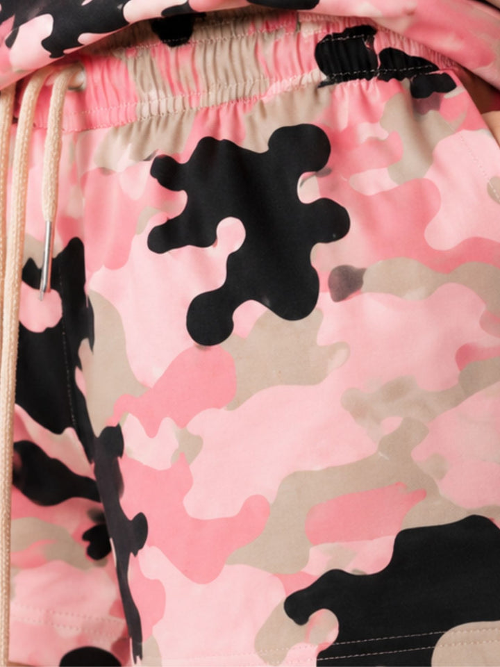 SET Damen T-Shirt und Short Camoflage