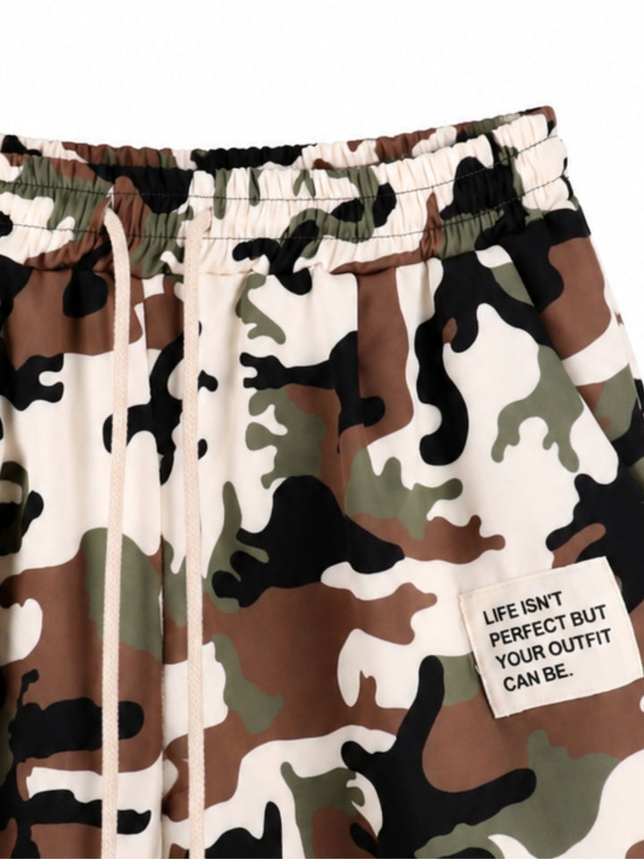 SET Damen T-Shirt und Short Camoflage