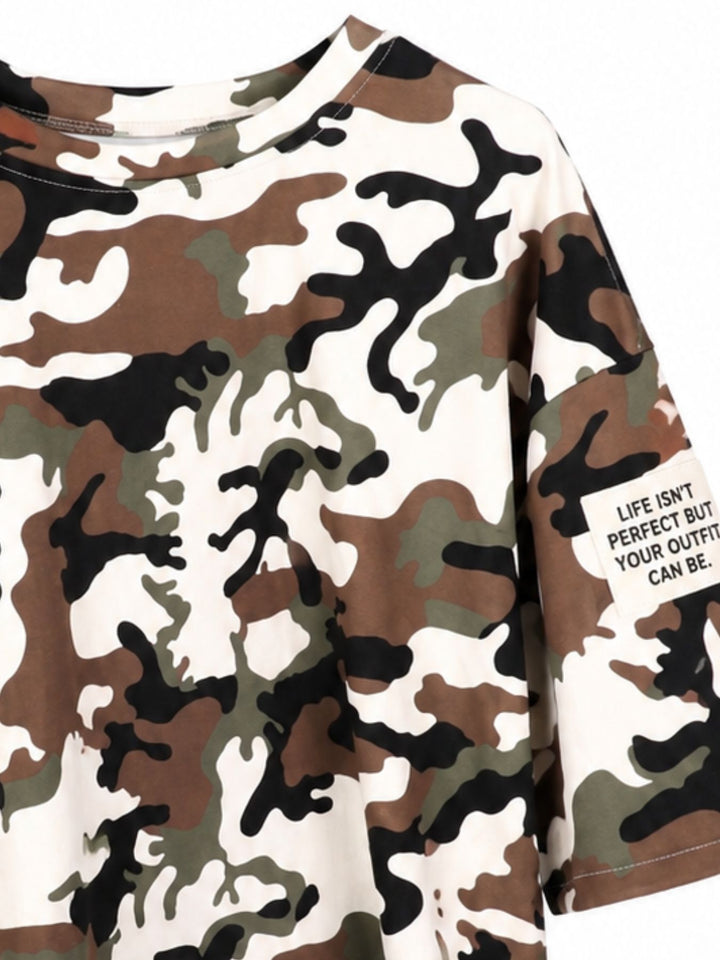 SET Damen T-Shirt und Short Camoflage