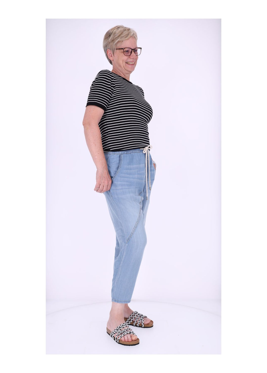 Schlupfhose Damen 7/8 Leichtdenim