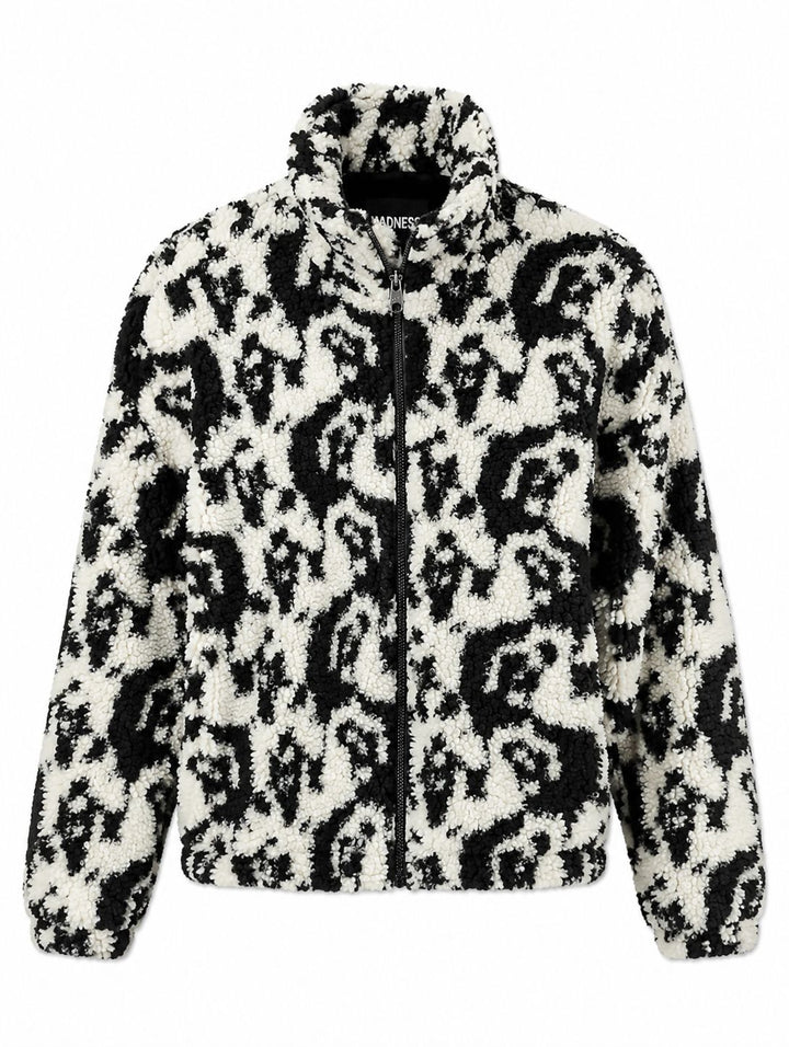 ONLTHEA TEDDY AOP JACKET CC OTW Black/Cloud Dancer Aztec