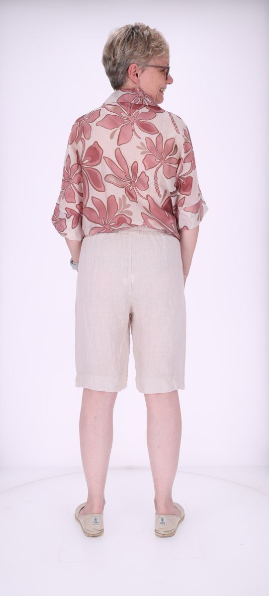 Leinenshort Damen Gummibund