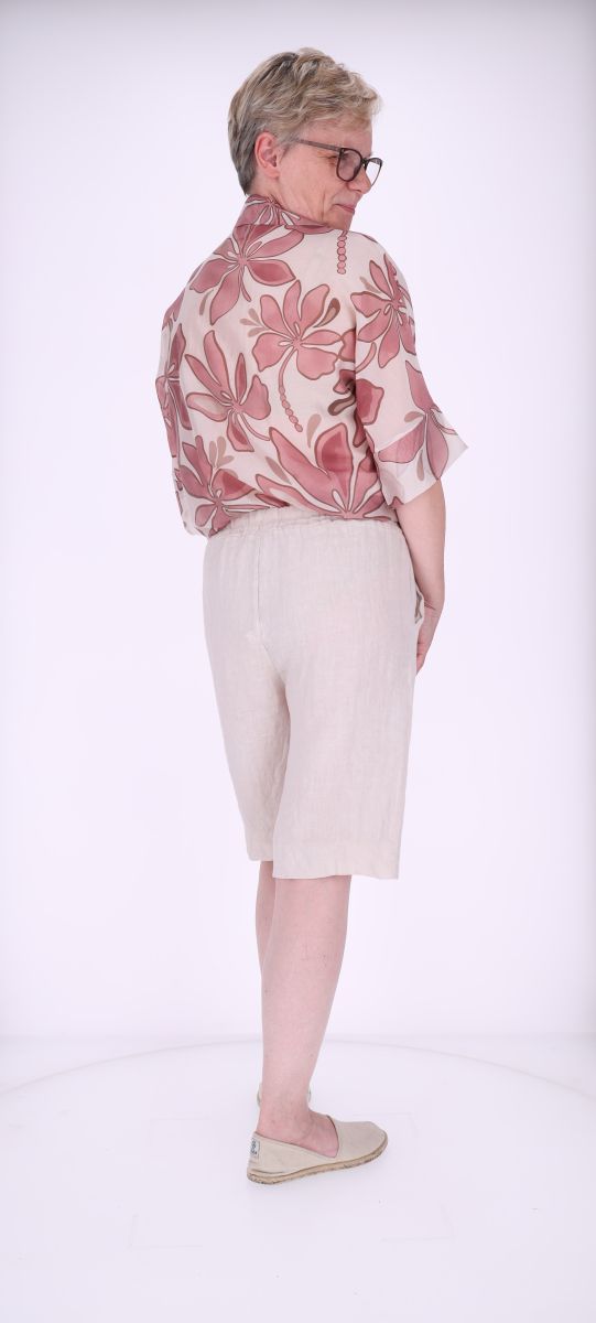 Leinenshort Damen Gummibund