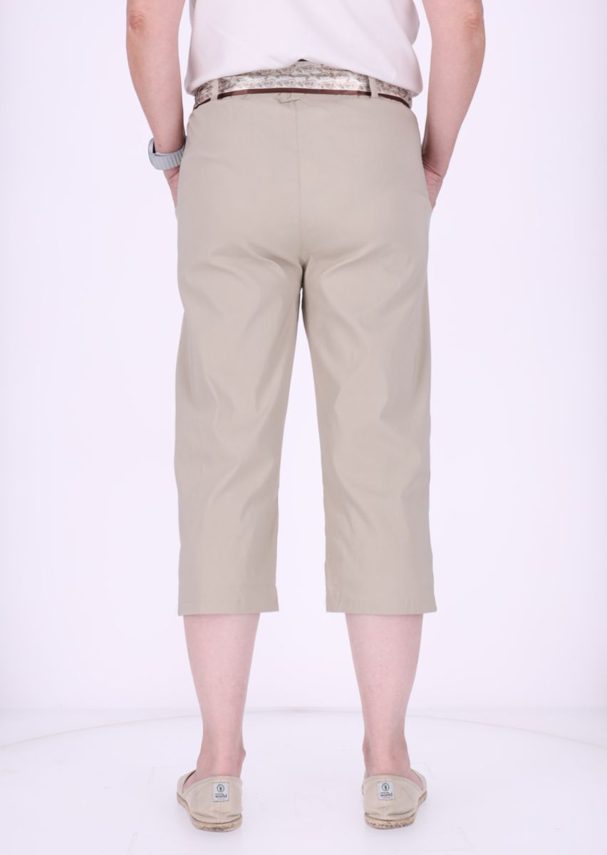 Capri Damen Viskose mit Tuchgürtel