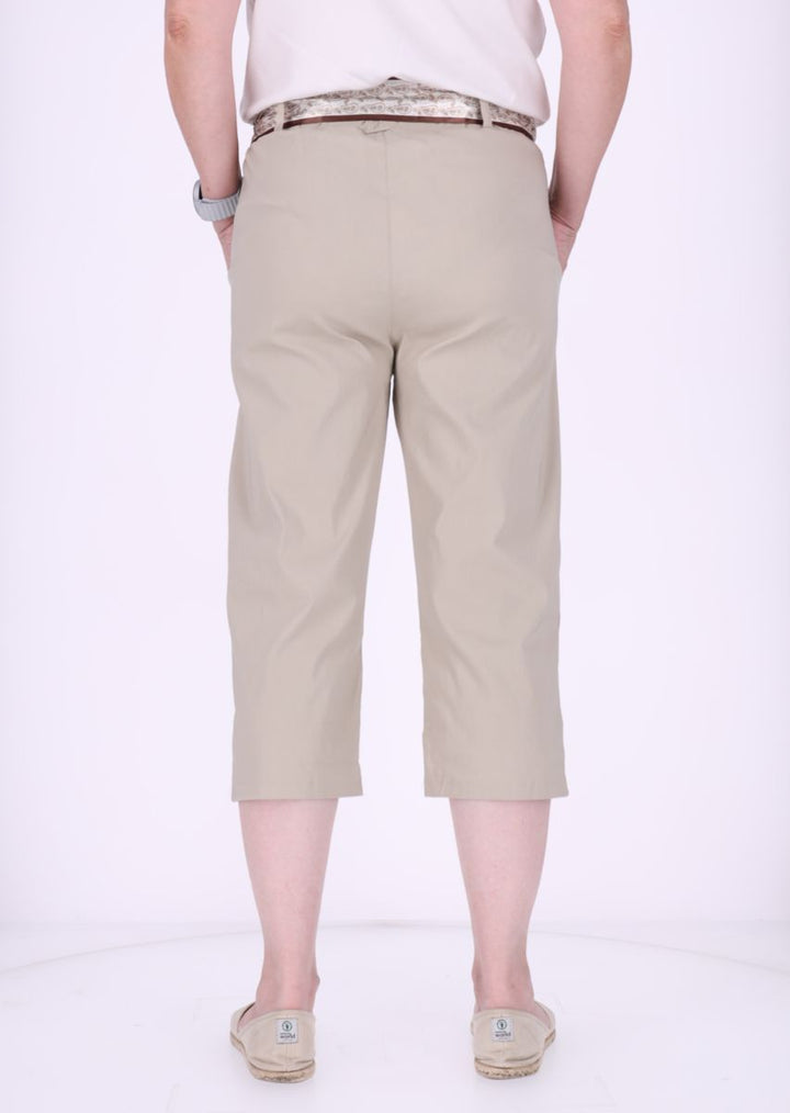 Capri Damen Viskose mit Tuchgürtel