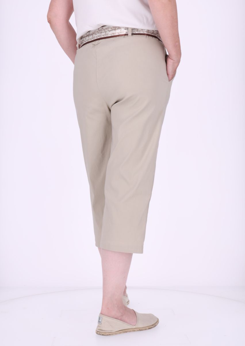 Capri Damen Viskose mit Tuchgürtel