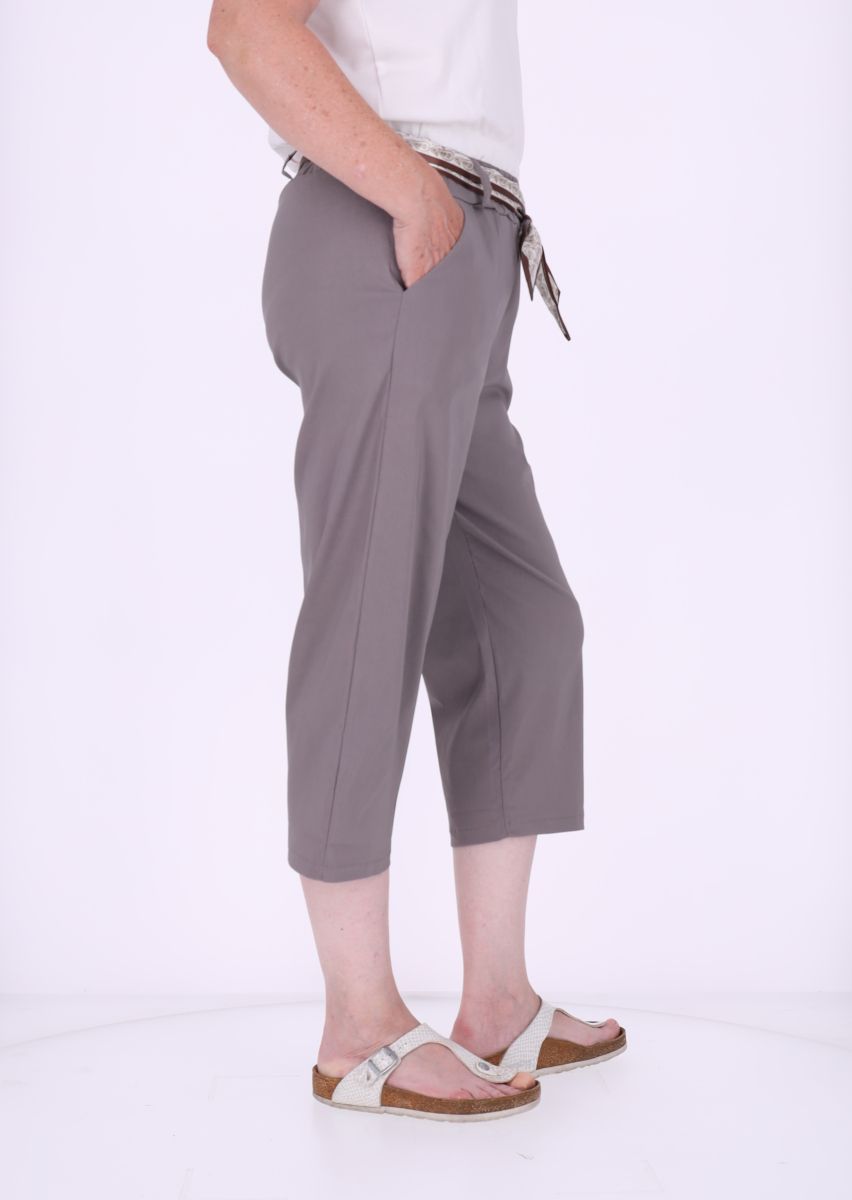 Capri Damen Viskose mit Tuchgürtel