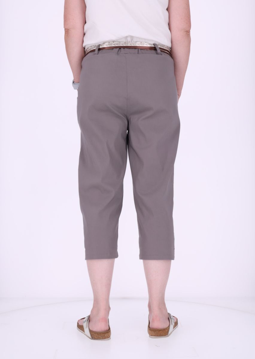 Capri Damen Viskose mit Tuchgürtel