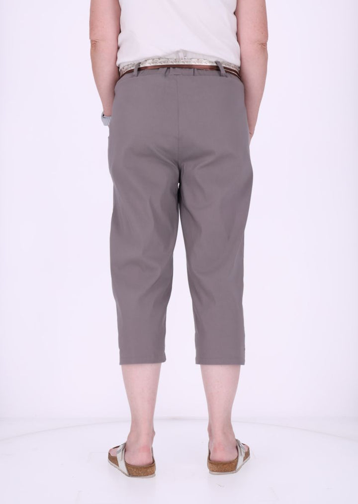 Capri Damen Viskose mit Tuchgürtel