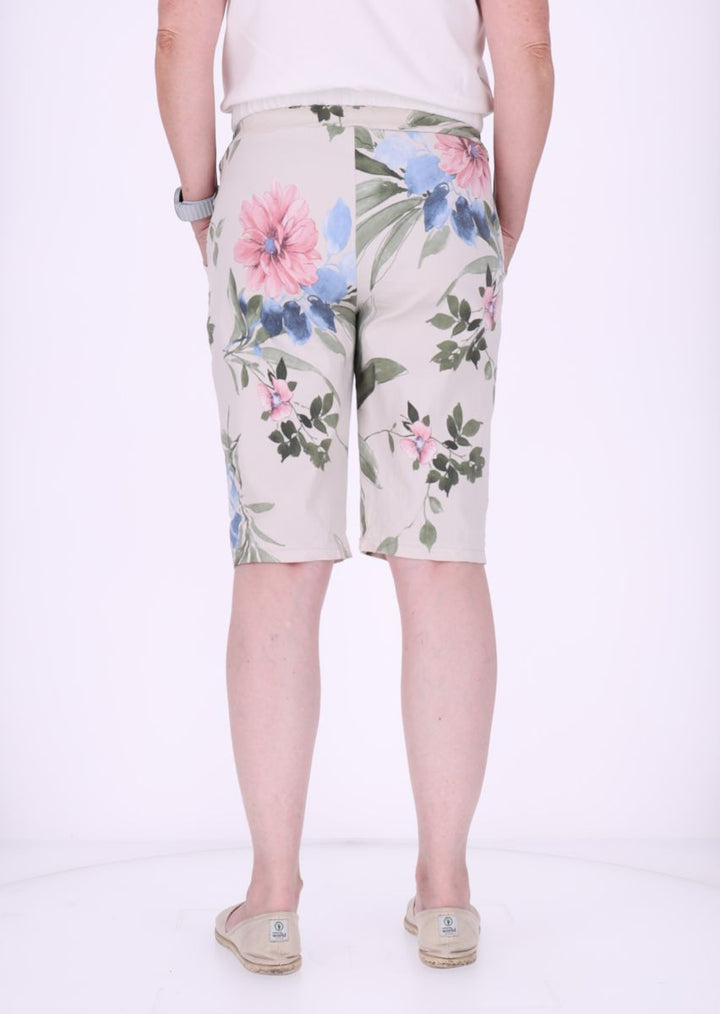 Short Damen Tunnelzug AOP Blüten