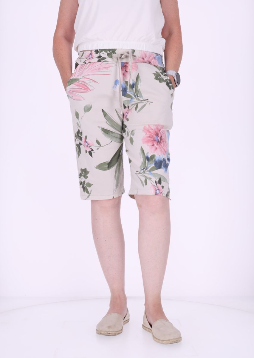 Short Damen Tunnelzug AOP Blüten