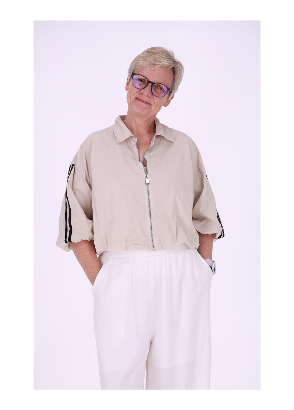 Jacke Damen 3/4 Arm Ballonärmel
