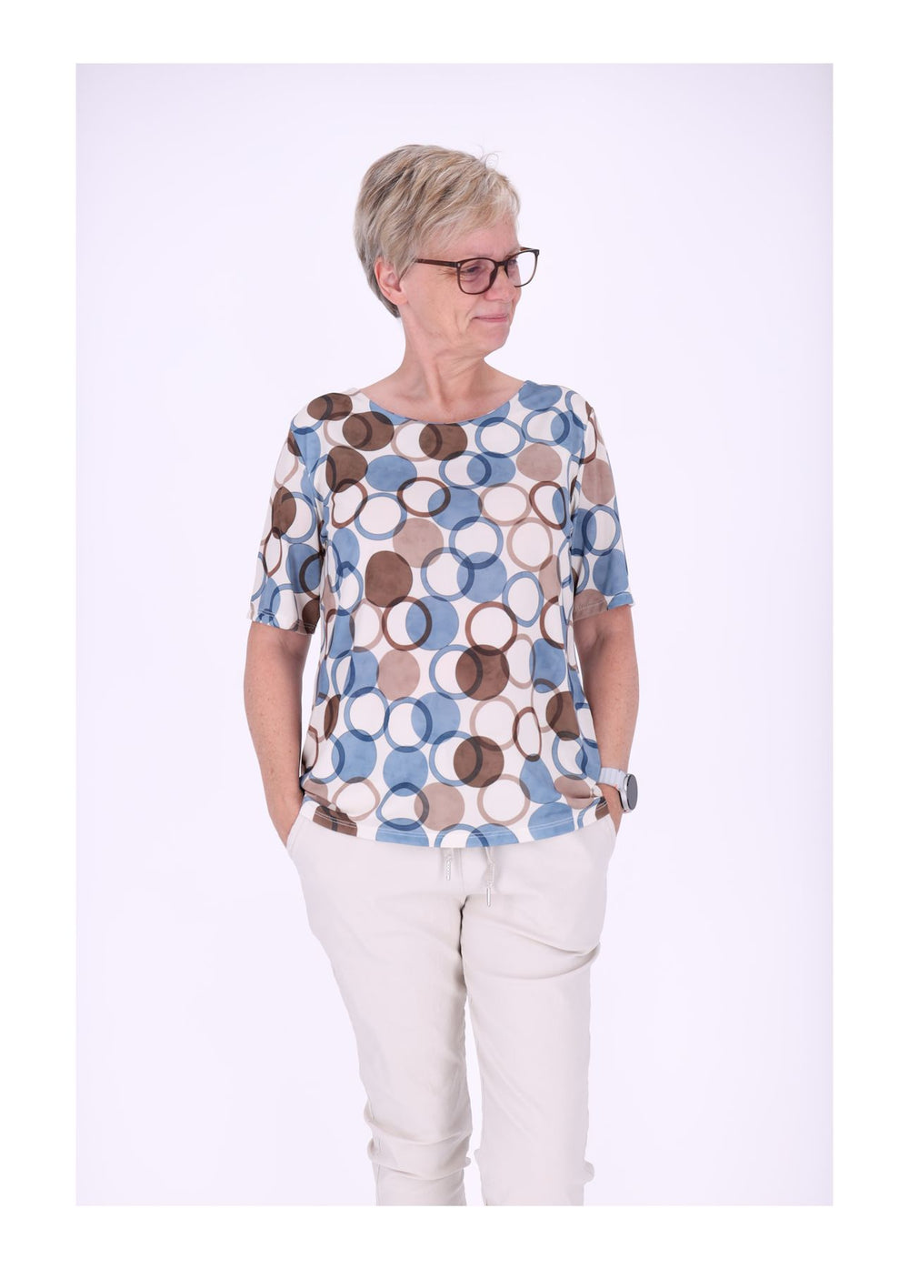 T-Shirt Damen AOP Kreise