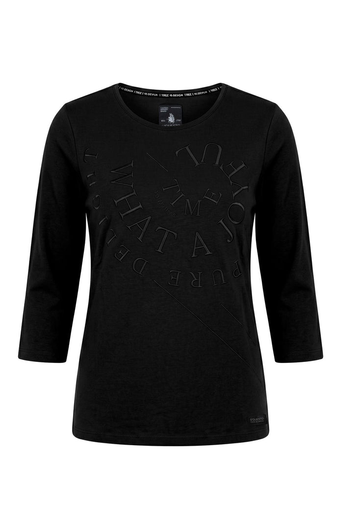 Shirt 3/4 Damen Lettering Print