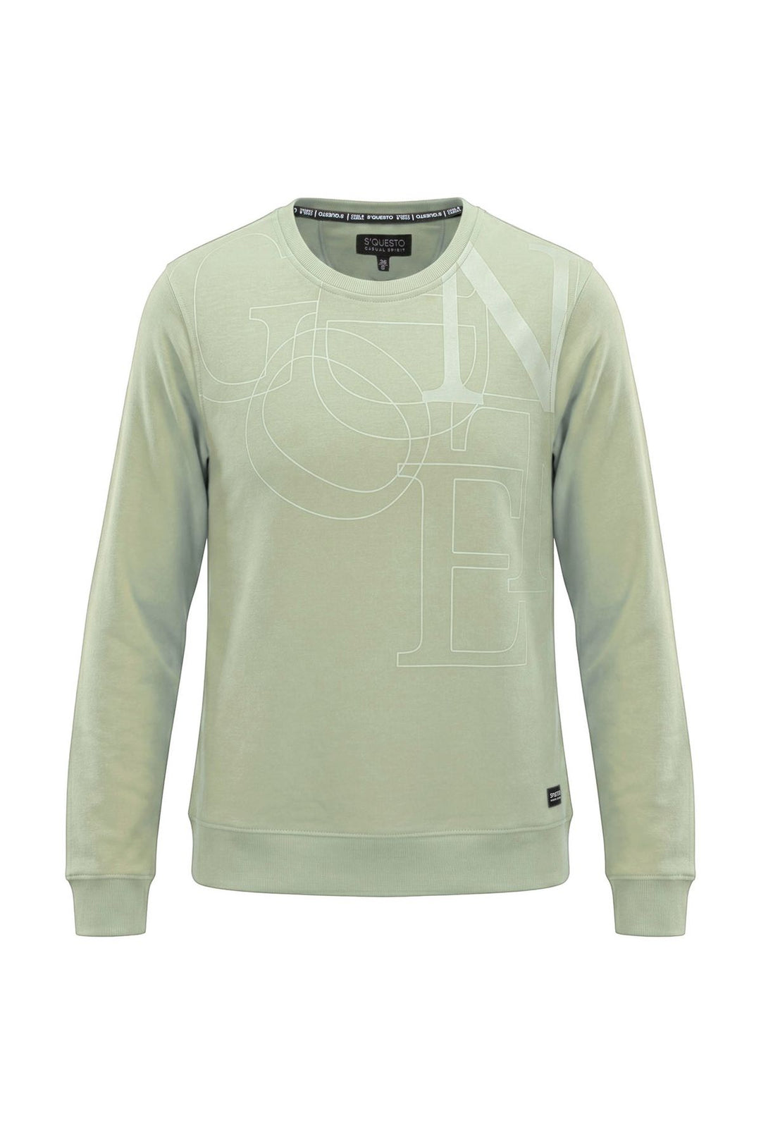 Leichtsweat Damen tonaler abstrakter Lettering Print