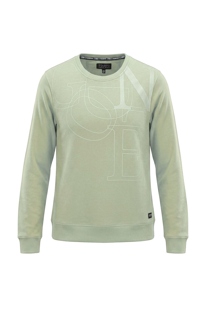 Leichtsweat Damen tonaler abstrakter Lettering Print