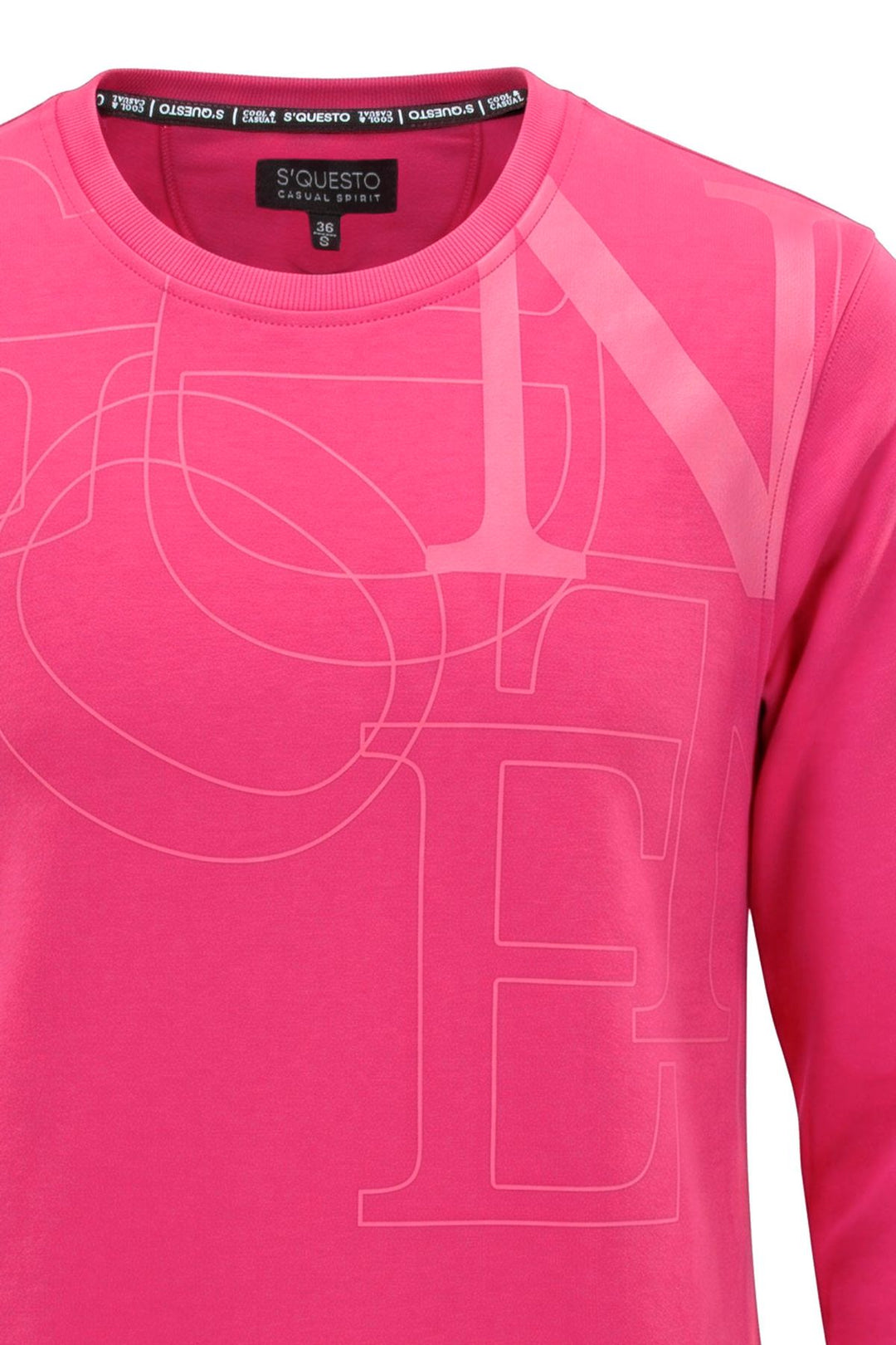 Leichtsweat Damen tonaler abstrakter Lettering Print