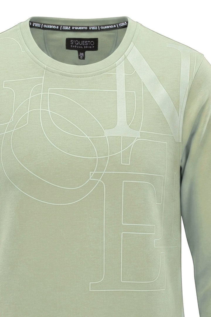 Leichtsweat Damen tonaler abstrakter Lettering Print