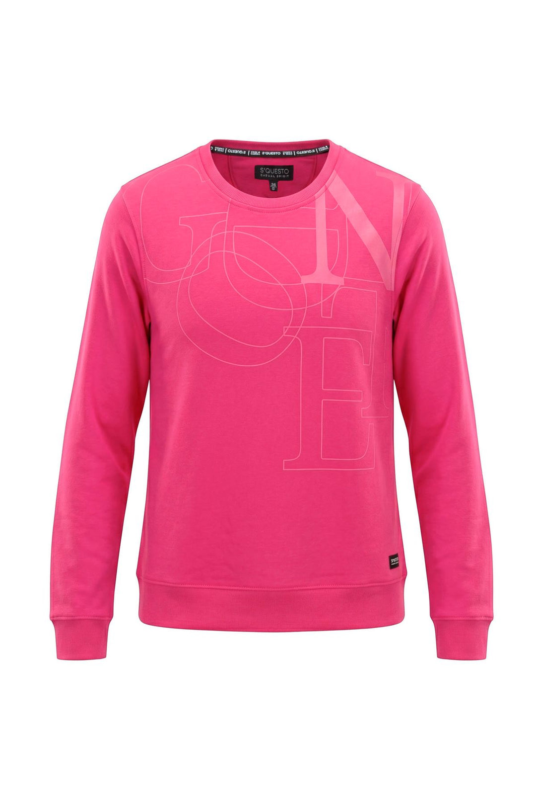 Leichtsweat Damen tonaler abstrakter Lettering Print