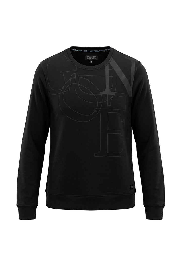 Leichtsweat Damen tonaler abstrakter Lettering Print