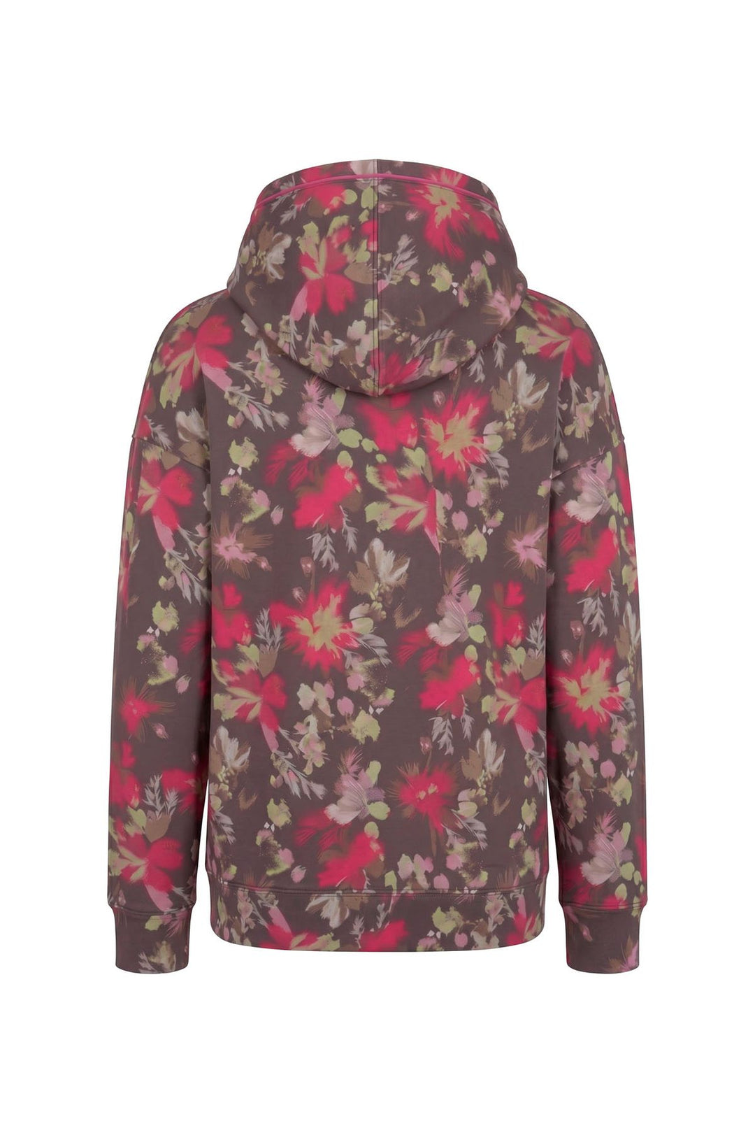 Hoodie Damen floraler Allover-Print Stickerei