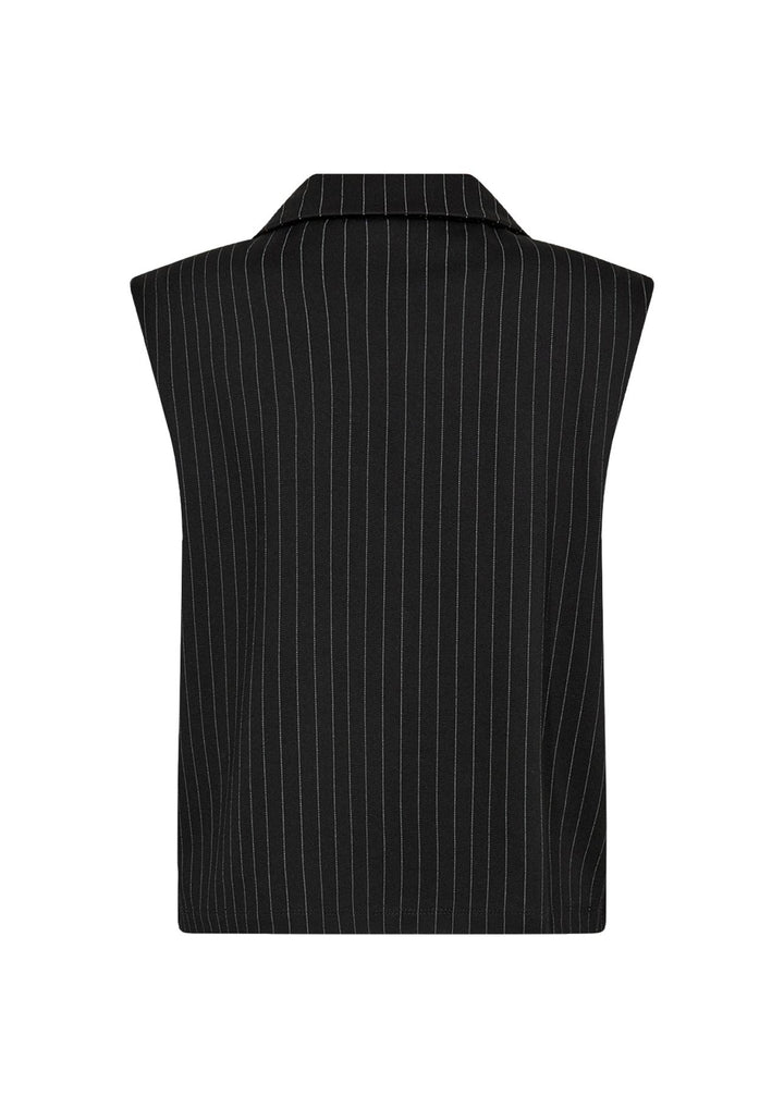 Weste Damen Nadelstreifen scharfes Revers