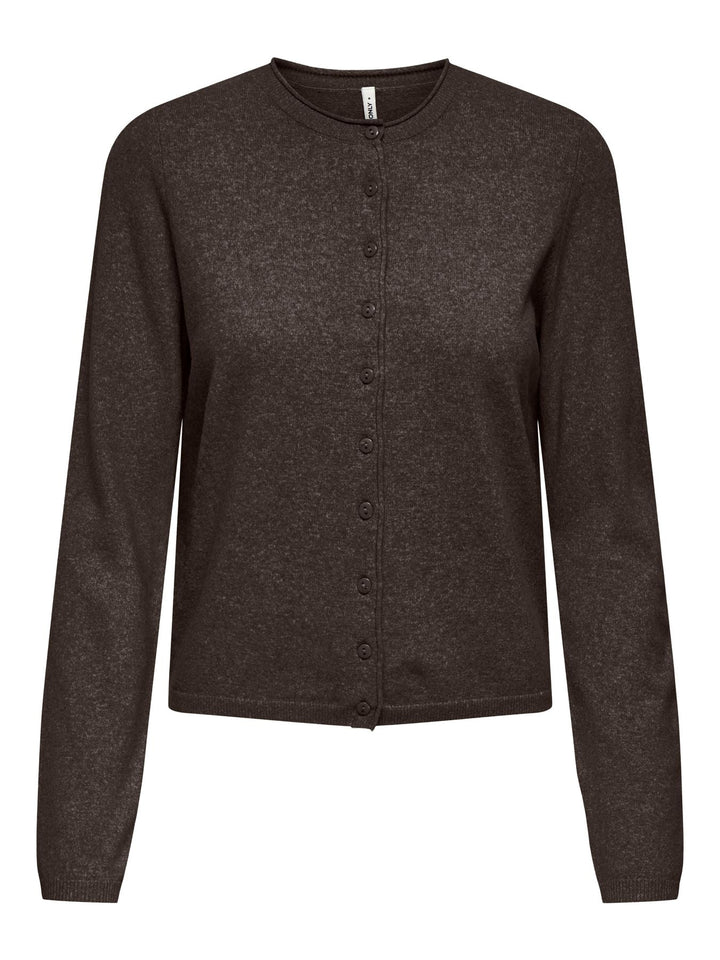 ONLLOYAL LS O-NECK BUTTON CARDI KNT