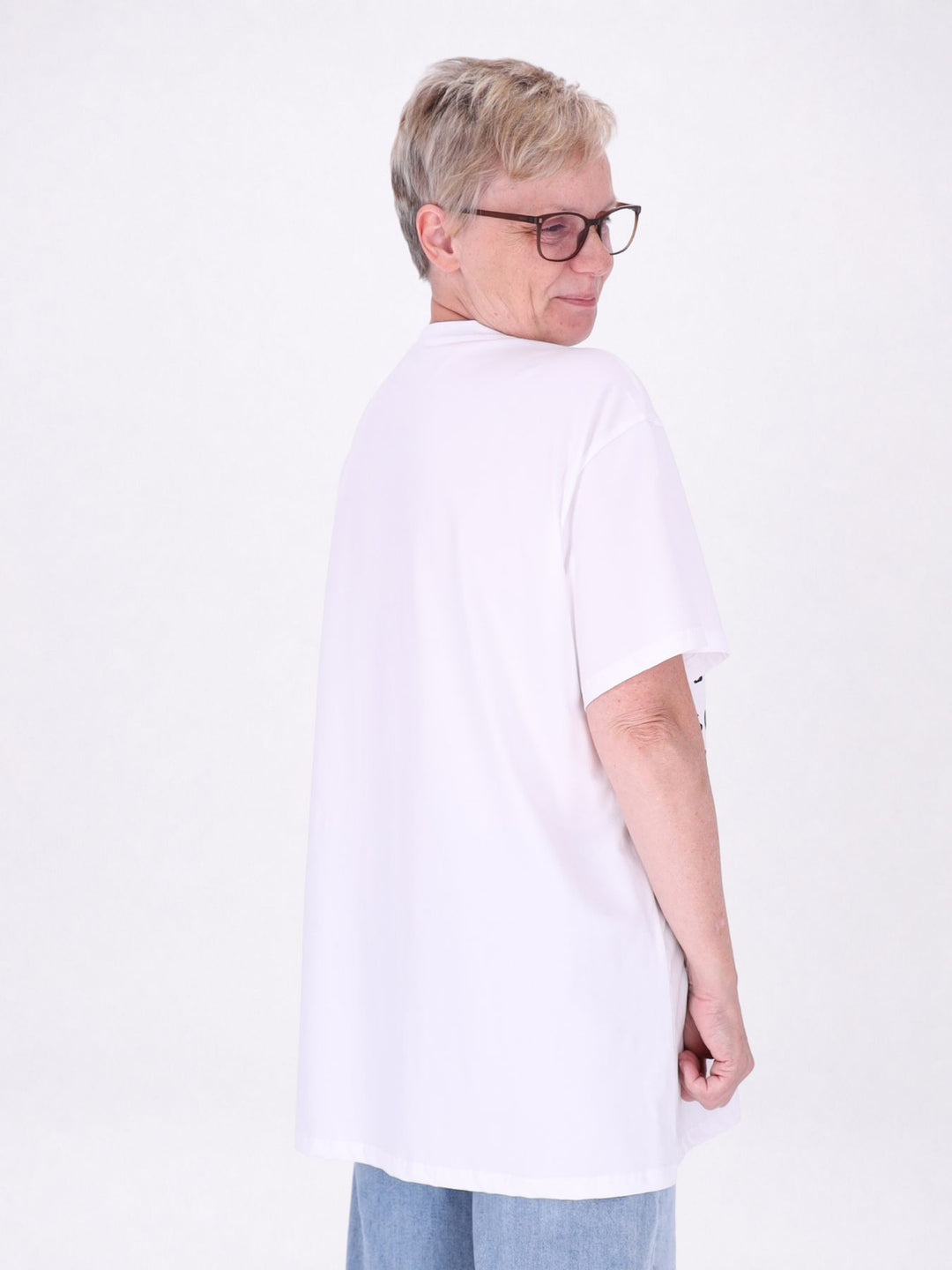 Longshirt Damen Print Snoopy Straßsteine