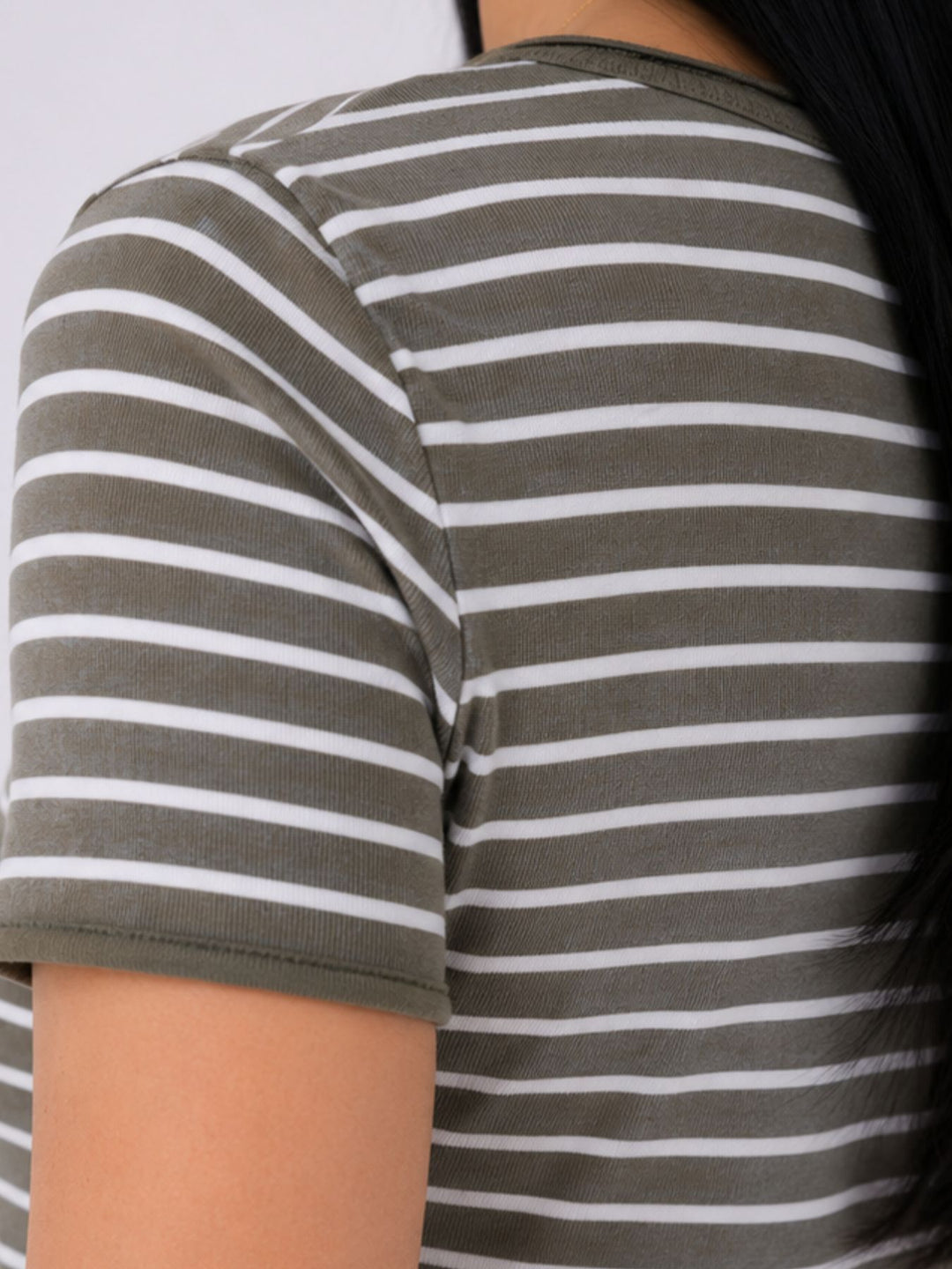 T-Shirt Damen Feinstrick Ringel