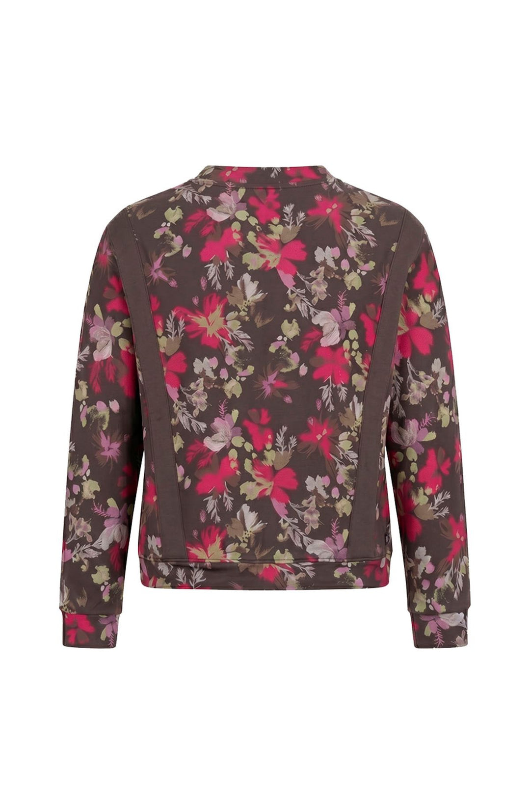 Sweatjacke Damen floralem Allover-Print