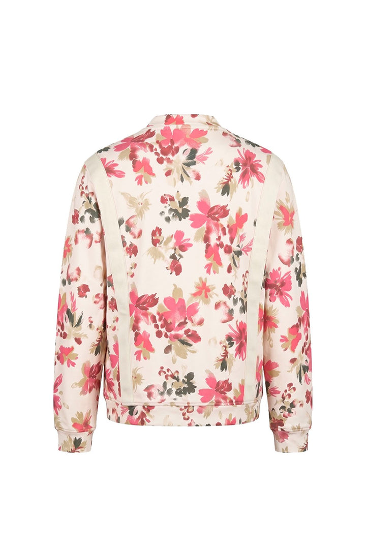 Sweatjacke Damen floralem Allover-Print