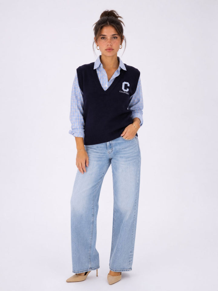 Bluse mit Pullunder College