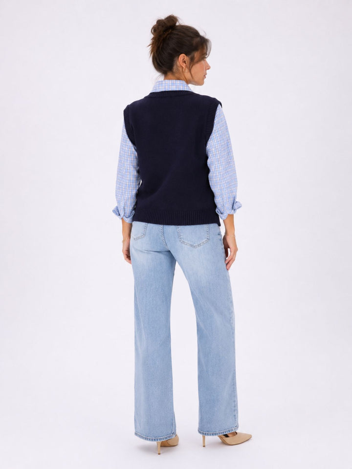 Bluse mit Pullunder College