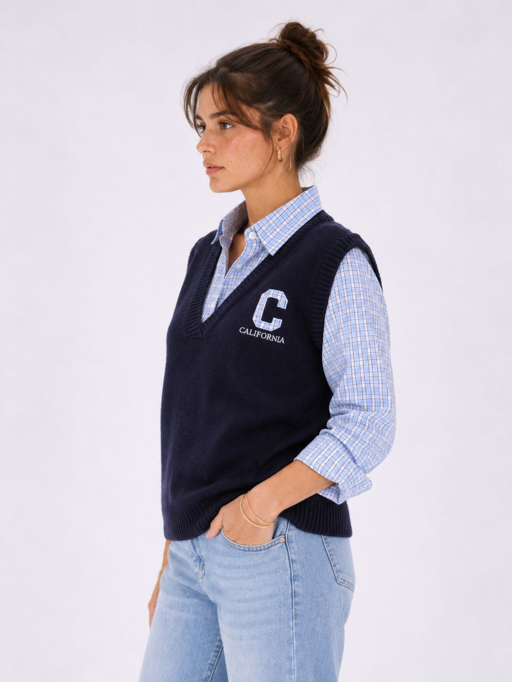 Bluse mit Pullunder College
