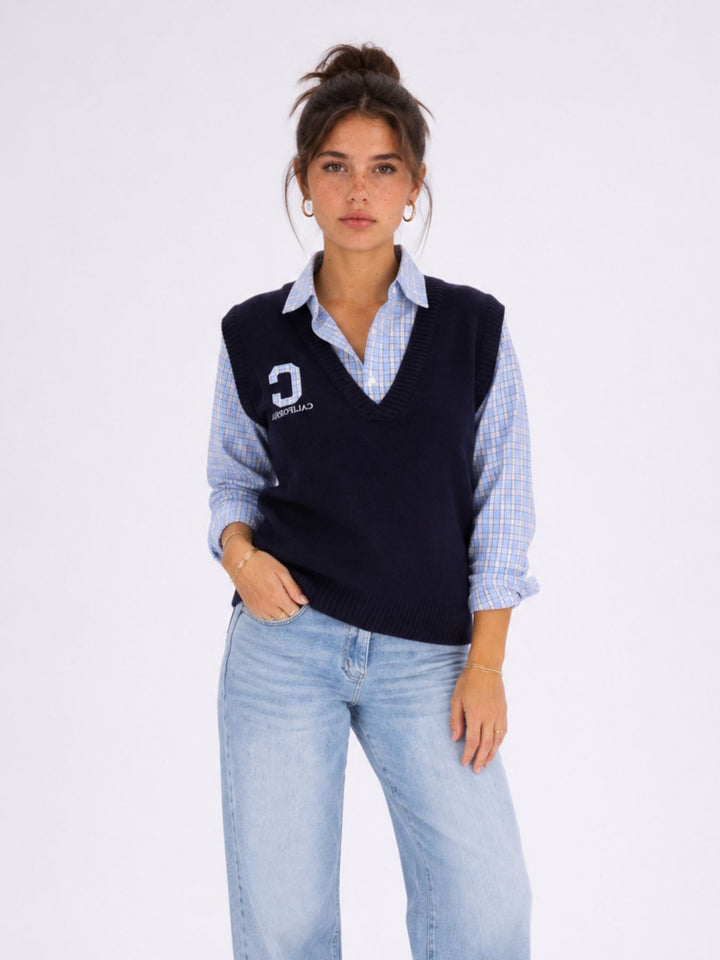Bluse mit Pullunder College